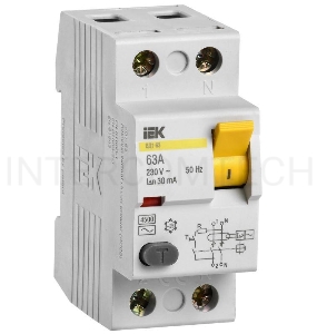 УЗО Iek MDV10-2-063-030 ВД1-63 2Р 63А 30мА ИЭК