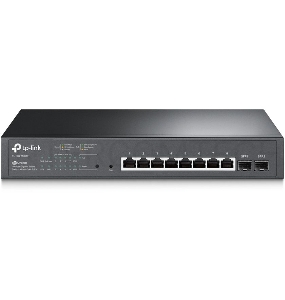 Коммутатор TP-Link JetStream 10-Port Gigabit Smart Switch with 8-Port PoE+, 8× Gigabit PoE+ Ports, 2× Gigabit SFP Slots, 802.3at/af, 150 W PoE Power, 1U 13-inch Rack-mountable Steel CaseIntegration with Omada SDN Controller, 802.1Q VLAN, STP/RSTP/MSTP, IG