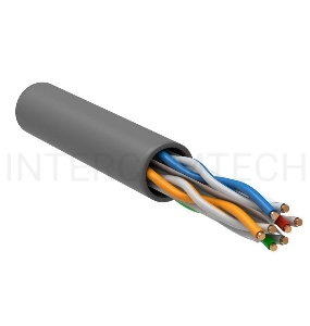 Кабель связи витая пара U/UTP, кат.6 4x2х23AWG solid, LSZH, 305м, серый Кабель связи витая пара U/UTP, кат.6 4x2х23AWG solid, LSZH, 305м, серый