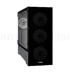 Корпус Miditower ExeGate EX290161RUS i3 MAX-NPX700 (eATX, 700NPX 12см, 2*USB+1*USB3.0, HD аудио, черный, 4 вент. 12см с RGB подсветкой, контроллер + ПДУ, ARGB MB кабель, пылевые фильтры, передняя и боковая панели - закаленное стекло)