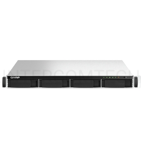 Сетевое хранилище SMB QNAP TS-464U-8G NAS 4 HDD trays, rackmount 1U, 1 PSU. 4-core Intel Celeron N5105/N5095 2.0-2.9 GHz, 8 GB RAM MAX, 2x2.5GbE, 2xUSB 3.2 Gen 2 (10Gbps), 2xUSB 2.0, 1xHDMI, PCIe Gen 3 x2 , W/o rail kit RAIL-B02