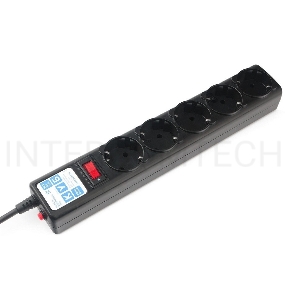 Сетевой фильтр Surge protector Power Cube  0.5 m, 5 outlets (BLack) 10A / 2.2kVt,  C14 input