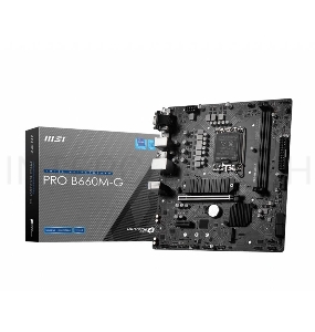 Материнская плата MSI PRO B660M-G DDR4 Soc-1700 Intel B660 2xDDR4 mATX AC`97 8ch(7.1) 2.5Gg+VGA+HDMI+DP