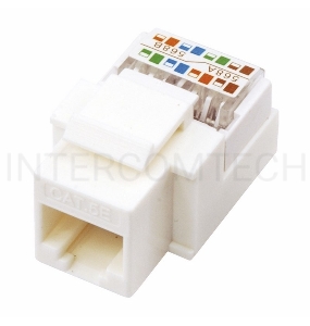 Rexant Модуль Keystone Jack RJ-45(8P8C), UTP неэкранированный, категория 5e, тип 180 градусов, белый