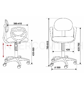 Офисное кресло Бюрократ CH-213AXN/Black кресло (черный 10-11)