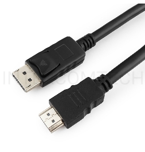 Кабель Cablexpert  DisplayPort->HDMI, 5м, 20M/19M, черный, экран, пакет
