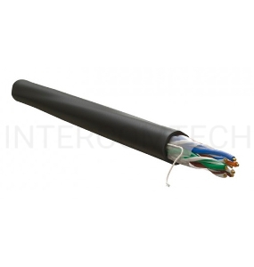 Кабель информационный WRline WR-UTP-4P-C5E-PE-BK кат.5E U/UTP 4X2X24AWG PE внешний 305м черный