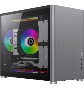 Компьютерный корпус, без блока питания mATX/ Gamemax Spark Grey mATX case, grey, w/o PSU, w/1xUSB3.0+1xType-C, 1xCombo Audio