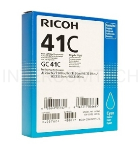 Картридж струйный Ricoh GC41C голубой для Aficio 3110DN/DNw/SFNw/7100DN/3100SNw (2200стр.) гелевый