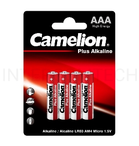 Элемент питания алкалиновый LR LR03 BL-4 (блист.4шт) Camelion 7369