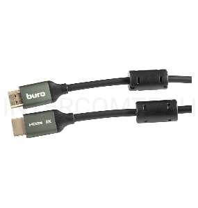 Кабель аудио-видео Buro HDMI (m)/HDMI (m) 1м. феррит.кольца Позолоченные контакты черный (BHP-HDMI-2.1-1G)