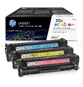 Тонер-картридж набор Hewlett-Packard 312A CF440AM голубой, желтый, пурпурный для HP CLJ Pro M476 2400стр.