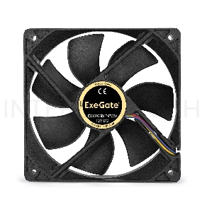 Вентилятор ExeGate EX12025B4P-PWM, 120x120x25 мм, двойной шарикоподшипник, 4pin, PWM, 22dBA
