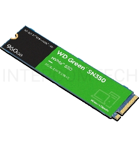 Твердотельный накопитель SSD WD Green SN350 NVMe WDS960G2G0C 960ГБ M2.2280 (TLC)