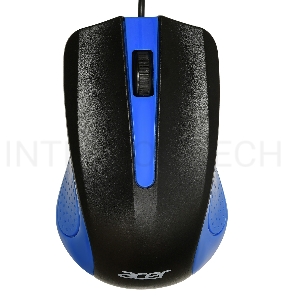 Мышь Acer OMW011 черный/синий оптическая (1200dpi) USB (3but)