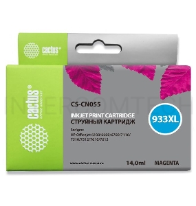 Картридж струйный Cactus CS-CN055 пурпурный для №933 HP OfficeJet 6600 (14ml)