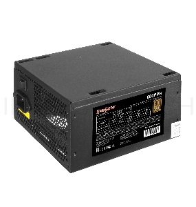 Блок питания 600W ExeGate 80 PLUS® Bronze 600PPH-S-OEM (ATX, APFC, КПД 85% (80 PLUS Bronze)SC, 12cm fan, 24pin, (4+4)pin, PCIe, 5xSATA, 3xIDE, black, кабель 220V с защитой от выдергивания)