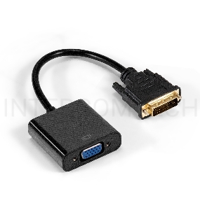 Кабель DVI-D-VGA ExeGate EX-CC-DVID-VGAF-0.2 (25M/15F, 0,2м, позолоченные контакты)