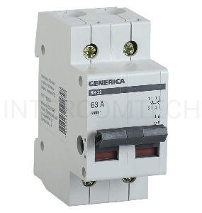Выключатель нагрузки Iek MNV15-2-063 (мини-рубильник) ВН-32 2Р 63А GENERICA