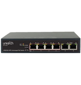 Коммутатор доступа Uniarch SW-2106-P 4х100Mbps PoE(RJ45)+2х100Mbps (RJ45), PoE бюджет макс. до 65 Вт.