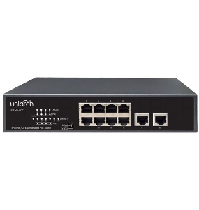 Коммутатор доступа Uniarch 8х100Mbps PoE(RJ45)+2х100Mbps (RJ45), PoE бюджет макс. до 120 Вт.