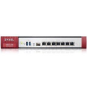 Межсетевой экран ZYXEL Firewall ZyWALL USG FLEX 500, Rack, 7 configurable (LAN / WAN) ports GE, 1xSFP, 2xUSB3.0, AP Controller (8/72), Device HA Pro