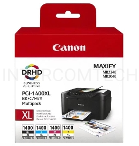 Картридж струйный CANON PGI-1400XL BK/C/M/Y MULTI (набор черный/голубой/пурпурный/желтый) для MAXIFY МВ2040/МВ2340