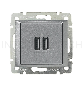 Valena Алюминий Розетка 2-ая USB | 770270 | Legrand
