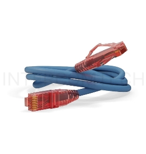 Патч-корд Hyperline U/­UTP, Cat.5е, LSZH, 1 м, синий 
