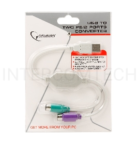 Переходник Gembird Конвертер с USB Am на 2xPS/2  UAPS12