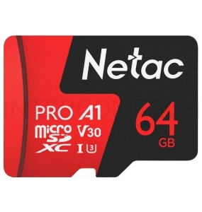 Флеш карта MicroSD card Netac P500 Extreme Pro 64GB, retail version w/SD adapter
