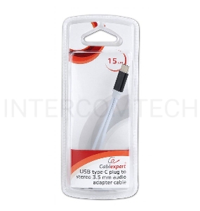 Переходник Cablexpert USB Type-C/Jack3.5 F+ Type-C F, черный, пакет (CCA-UC3.5F-02)