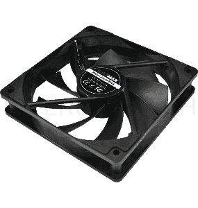 Кулер для корпуса ПК Gamemax GMX-WFBK-BK, 12CM black fan, black blade, 3pin+4Pin connector