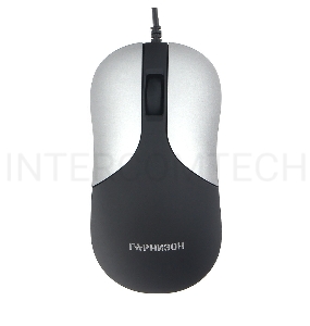 Мышь Гарнизон GM-215, USB, чип- Х, черный/серый, soft touch1000 DPI, 2кн.+колесо-кнопка