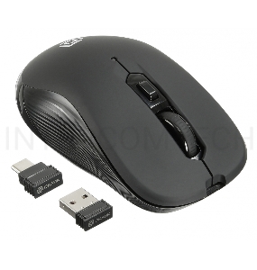 Мышь Oklick 610MWC черный оптическая (1600dpi) беспроводная USB (5but)