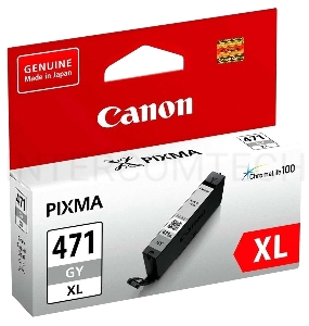 Картридж Canon CLI-471GY XL (0350C001), серый повышенной емкости, 11 мл, до 289 цв.фото 10х15, для Pixma iP7240/ MG5440/MG5740/MG6340/MG6840/MG7740/ TS5040/TS6040/TS8040/TS9040 (CLI-471XLGY / CLI-471XL GY)
