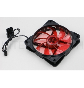 Вентилятор Digma DFAN-LED-RED 120x120x25mm 3-pin 4-pin (Molex)23dB 115gr LED Ret