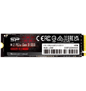 Накопитель SSD M.2 Silicon Power 1.0TB UD80 <SP01KGBP34UD8005> (PCI-E 3.0 х4, up to 3400/3000MBs, 3D TLC, NVMe 1.3, 600TBW, 22х80mm)