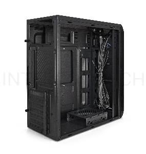 Корпус Miditower ExeGate XP-334UC (ATX, без БП, 1*USB+1*USB3.0+1*TypeC, аудио, черный)