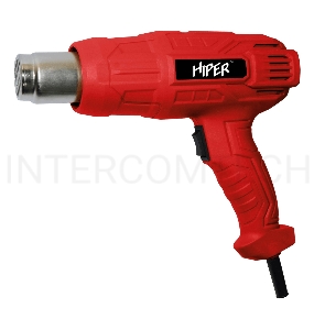 Фен технический HIPER  2000Вт, 350-600С, 300-500 л/мин, 4 насадки, коробка
