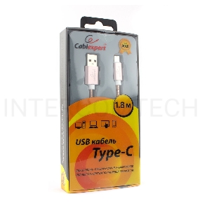 Кабель USB 2.0 Cablexpert CC-G-USBC02Cu-1.8M, AM/Type-C, серия Gold, длина 1.8м, золото, блистер