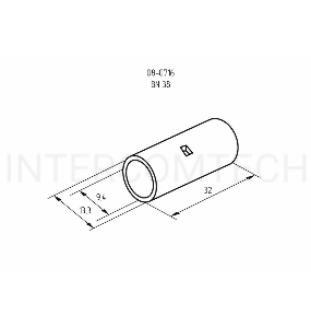 Соединительная гильза L-32 мм 35 мм² (ГМЛ (DIN) 35) REXANT