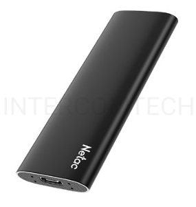 Внешний SSD накопитель Netac 500Gb Z SLIM <NT01ZSLIM-500G-32BK> (USB3.2, up to 520/480MBs, 100х29.5х9mm, Black)