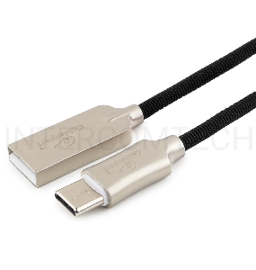 Кабель USB 2.0 Cablexpert CC-P-USBC02Bk-0.5M, AM/Type-C, серия Platinum, длина 0.5м, черный, блистер