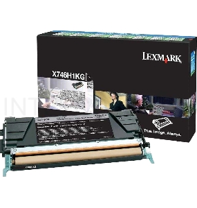 Тонер-картридж LEXMARK черный для Lexmark X746de\nLexmark X748de\nLexmark X748dte 12к