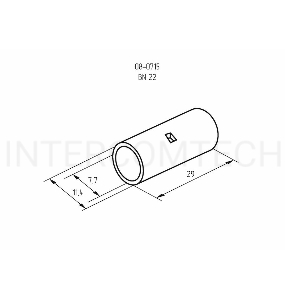 Соединительная гильза L-29 мм 25 мм² (ГМЛ (DIN) 25) REXANT