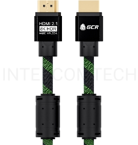 Кабель Greenconnect HDMI 2.1, 8K 60Hz, 4K 144Hz, 1.0m , динамический HDR 4:4:4, Ultra HD, 48.0 Гбит/с, тройное экранирование, ферритовые фильтры, GCR-51833 Greenconnect Кабель HDMI 2.1, 8K 60Hz, 4K 144Hz, 1.0m , динамический HDR 4:4:4, Ultra HD, 48.0 Гбит