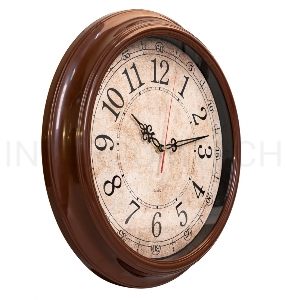 Часы настенные аналоговые Бюрократ WallC-R77P D35см коричневый