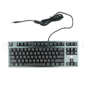 Клавиатура механ Gembird KB-G540L, USB, черн, переключатели Outemu Blue, 87 клавиши, подсветка Rainbow 9 режимов, FN, кабель тканевый 1.8м