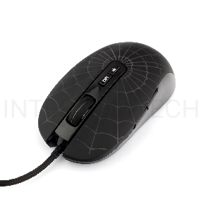 Мышь игровая Gembird MG-560, USB, черный, паутина, 7 кн, 3200 DPI, подсветка 6 цветов, кабель ткан 1.8м